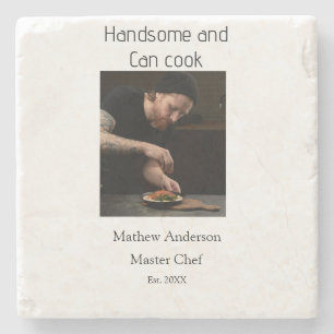 Posavasos De Piedra Guapo y puede cocinar agregar nombre maestro chef