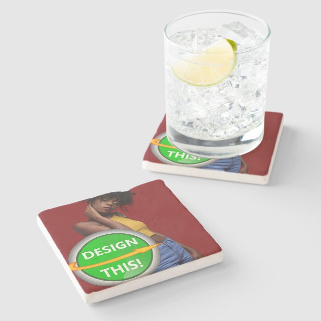 Posavasos De Piedra ¡Guay! Astras de piedra caliza - Personalizado (Lateral)