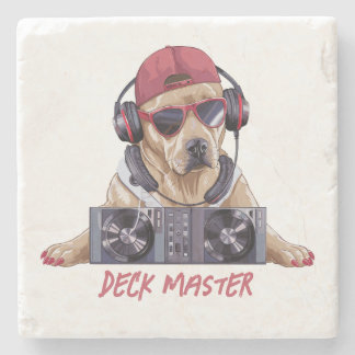 Posavasos De Piedra Guay Beats Canine DJ