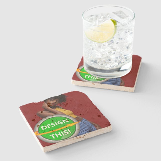 Posavasos De Piedra ¡Guay! Castillos de piedra traviesa - Personalizad (Lateral)