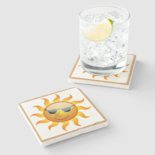 POSAVASOS DE PIEDRA GUAY FACE SUNSHINE