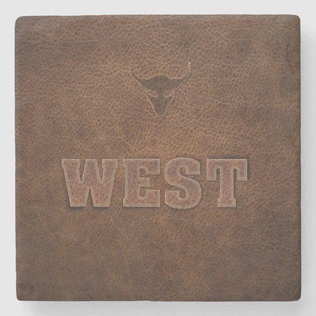 Posavasos De Piedra Guay Western Text - Personalizar It (Anverso)