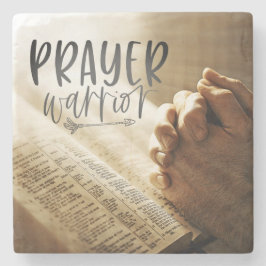 Posavasos De Piedra GUERRA DE ORACIONES orando manos en la Biblia abie
