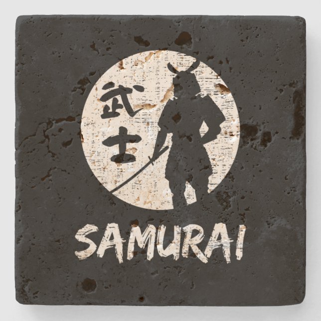 Posavasos De Piedra Guerrero de Samurai (Anverso)