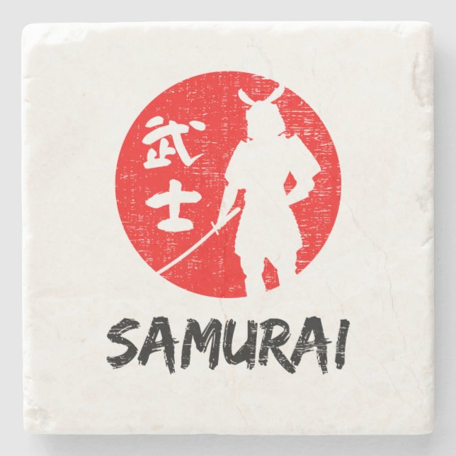 Posavasos De Piedra Guerrero de Samurai (Anverso)