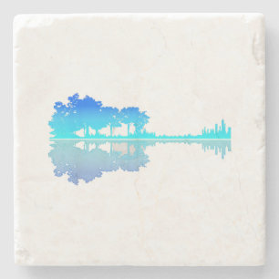 Posavasos De Piedra Guitarra Lake Shadow Love Guitar