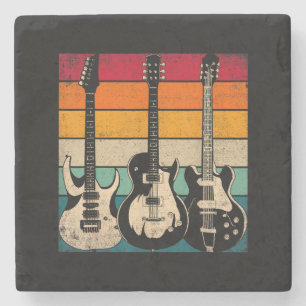 Posavasos De Piedra Guitarra retro