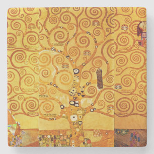 Posavasos De Piedra Gustav Klimt Árbol de la Vida: Simbolista Art Nouv