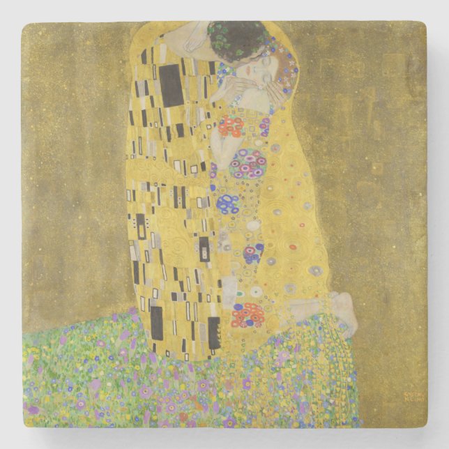 Posavasos De Piedra Gustav Klimt - El beso (Anverso)