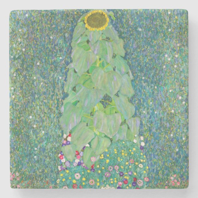 Posavasos De Piedra Gustav Klimt - El Girasol (Anverso)