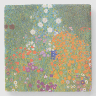 Posavasos De Piedra Gustav Klimt Flor Jardín Naturaleza