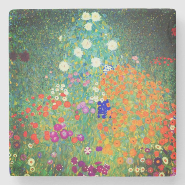 Posavasos De Piedra Gustav Klimt Flower Garden (Anverso)