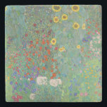 Posavasos De Piedra Gustav Klimt - Jardín de campo con girasoles<br><div class="desc">Jardín de campo con girasoles / Jardín de granja con girasoles - Gustav Klimt en 1905-1906</div>
