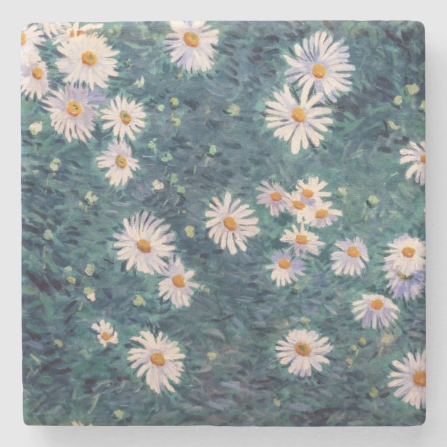 Posavasos De Piedra Gustave Caillebotte - Cama de Daisies, detalle (Anverso)