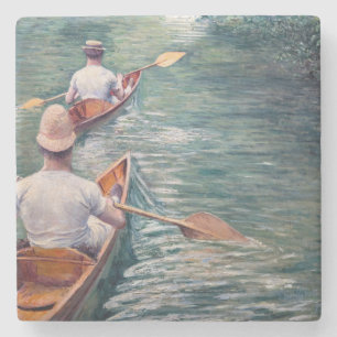 Posavasos De Piedra Gustave Caillebotte - Canoas en el Yerres