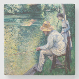 Posavasos De Piedra Gustave Caillebotte - Pesca con caña