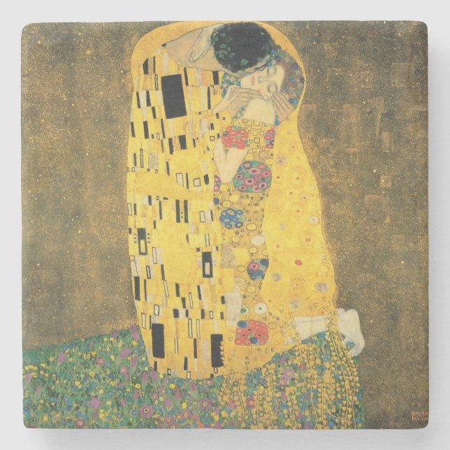 Posavasos De Piedra GUSTAVO KLIMT - El beso 1907 (Anverso)
