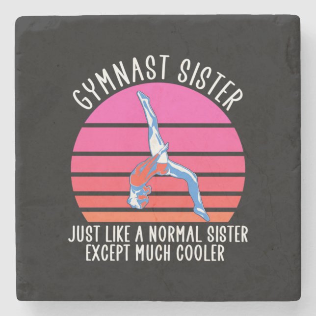 Posavasos De Piedra Gymnast Sister (Anverso)