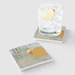 Posavasos De Piedra Habitación de Van Gogh en Arlés - Clásico Amarillo