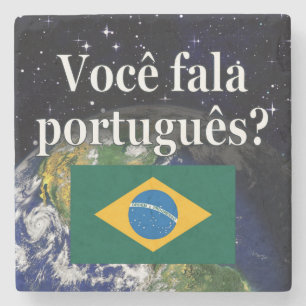 Posavasos De Piedra ¿Hablas portugués? Tierra de bandera