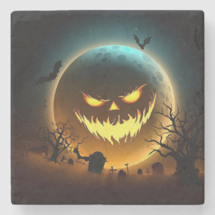 Posavasos De Piedra Halloween/calabaza/luna/otoño