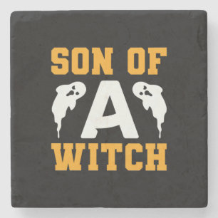 Posavasos De Piedra Halloween Hijo De Una Bruja Cumpleaños