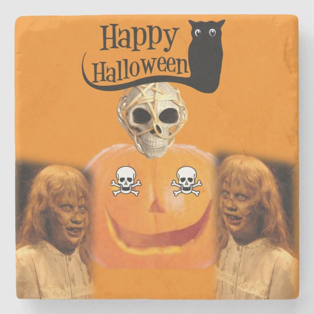 Posavasos De Piedra Halloween Marble Stone Coaster (Anverso)