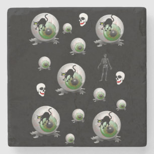 Posavasos De Piedra Halloween Marble Stone Coaster