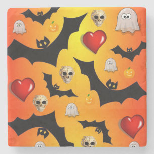 Posavasos De Piedra Halloween Marble Stone Coaster