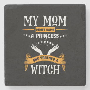 Posavasos De Piedra Halloween Mi mamá entrenó un cumpleaños de brujas