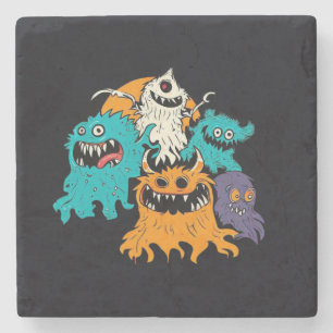 Posavasos De Piedra Halloween/Monster/Octubre/Otoño