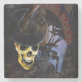 Posavasos De Piedra Halloween Talking Board Skeleton Coaster