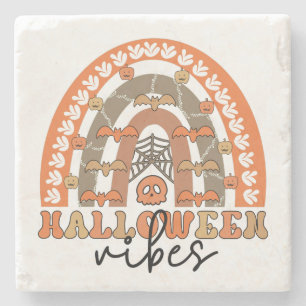 Posavasos De Piedra Halloween Vibes Boho Rainbow Fall Halloween