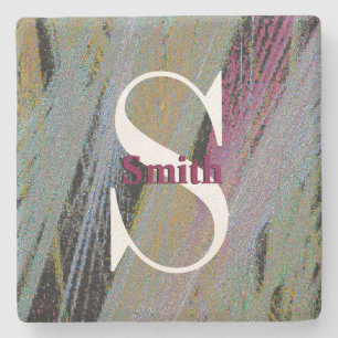 Posavasos De Piedra HAMbyWG Craft Look with Monogram