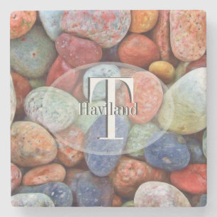 Posavasos De Piedra HAMbyWG Stones Imagen Monograma