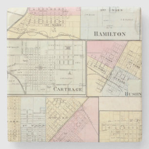 Posavasos De Piedra Hamilton, Cartago, Bushnell, Lincoln y LaHarpe