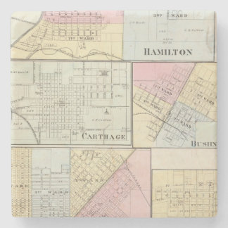 Posavasos De Piedra Hamilton, Cartago, Bushnell, Lincoln y LaHarpe