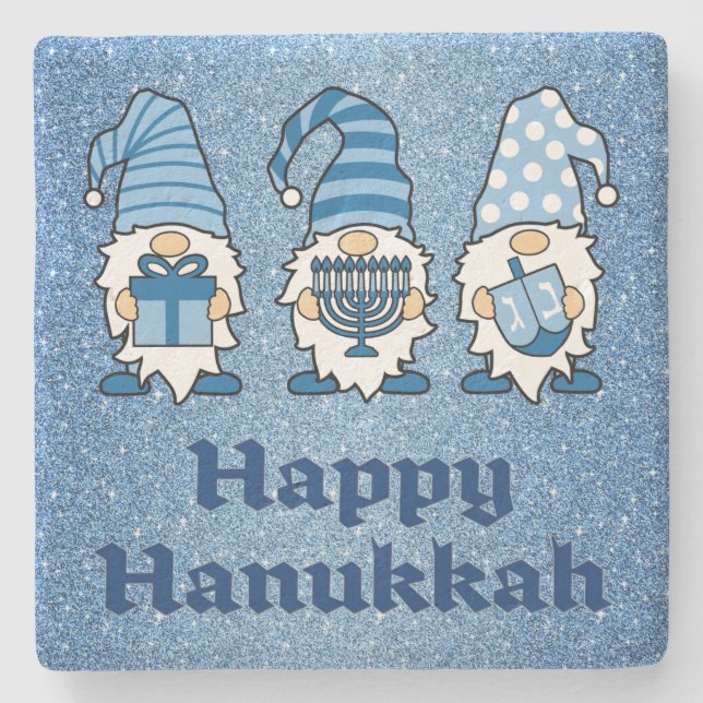 Posavasos De Piedra Hanukkah Gnomes Trio Coaster (Anverso)