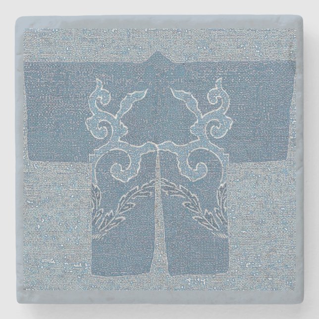 Posavasos De Piedra Haori - añil (Anverso)