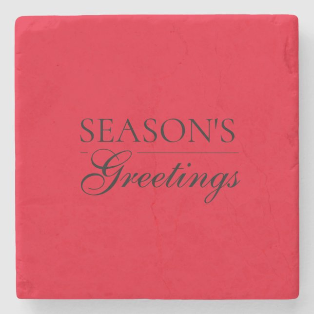 Posavasos De Piedra Happy New Year Merry Christmas Holiday Season (Anverso)