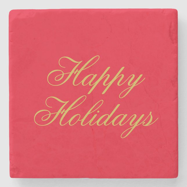 Posavasos De Piedra Happy New Year Merry Christmas Holiday Season (Anverso)