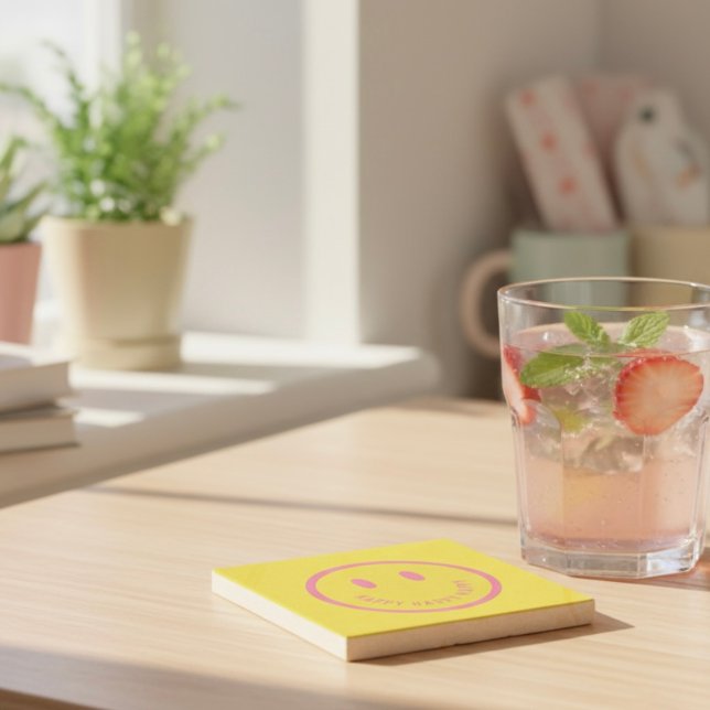 Posavasos De Piedra Happy Stone Coaster (Subido por el creador)