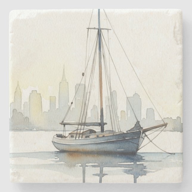 Posavasos De Piedra Harbour Dawn (Anverso)