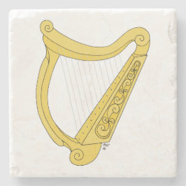 Posavasos De Piedra Harp irlandés
