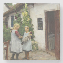 Posavasos De Piedra ¿Has Visto Mi Gatito? (por H.A. Brendekilde)