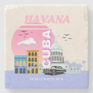 Posavasos De Piedra Havana Cuba Travel Art