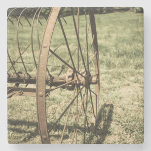 Posavasos De Piedra Hay Rake Wheel Aged
