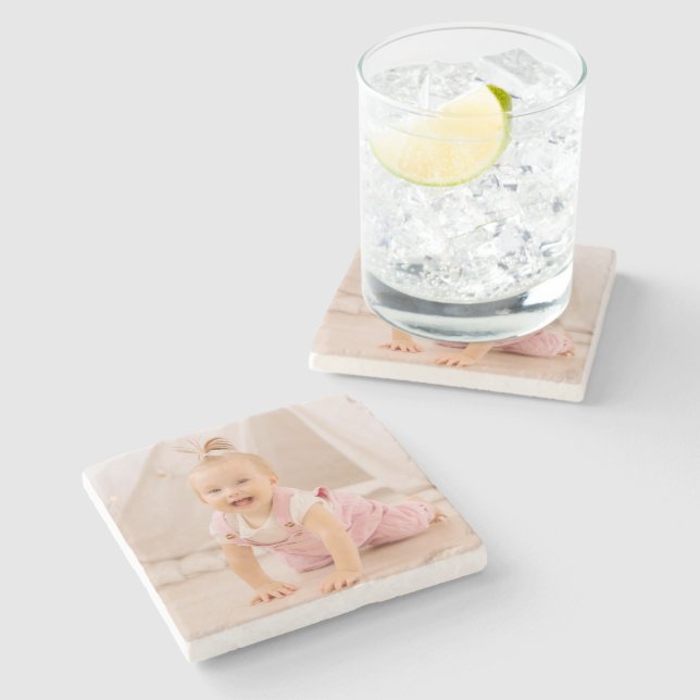 Posavasos De Piedra Haz tu propia foto personalizada (Lateral)