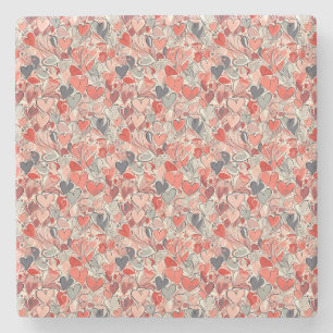 Posavasos De Piedra Heart Pattern - Cute and Lovely Valentine's Day