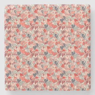 Posavasos De Piedra Heart Pattern - Cute and Lovely Valentine's Day